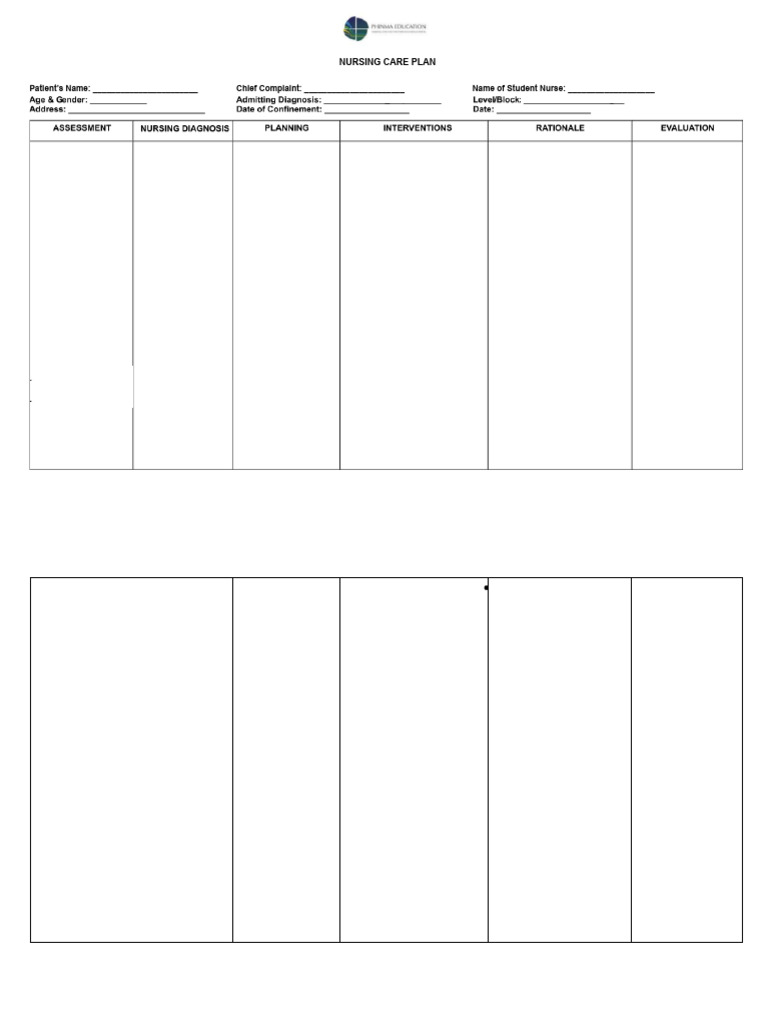 NCP Template 2 | PDF