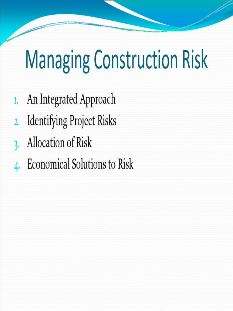 Construction Risk Management Strategies | PDF | Liability Insurance | Risk