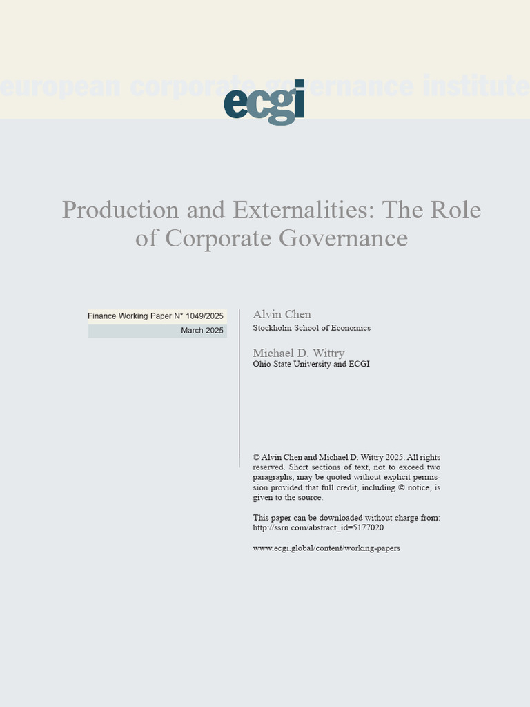 The Role of Corporate Governance March 2025 1742789388 | PDF ...