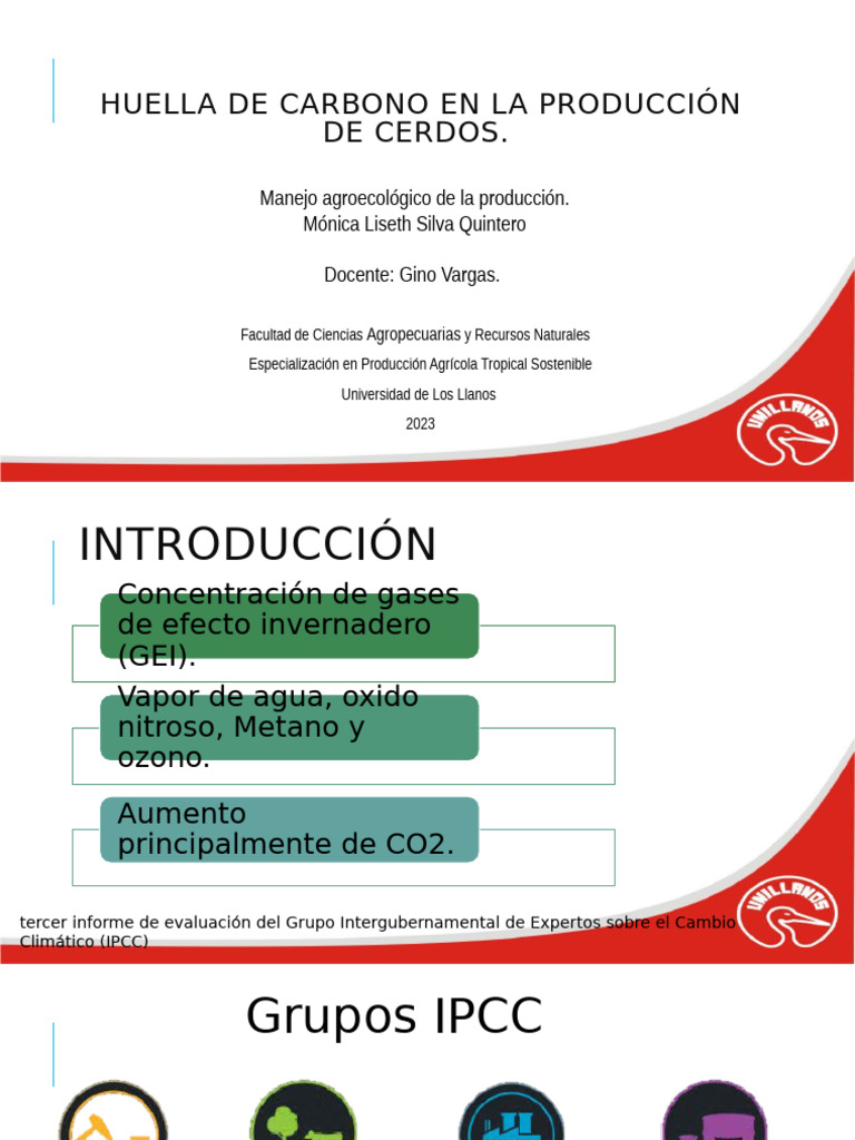 Huella de Carbono en Producción Porcina | PDF | Gases de efecto ...
