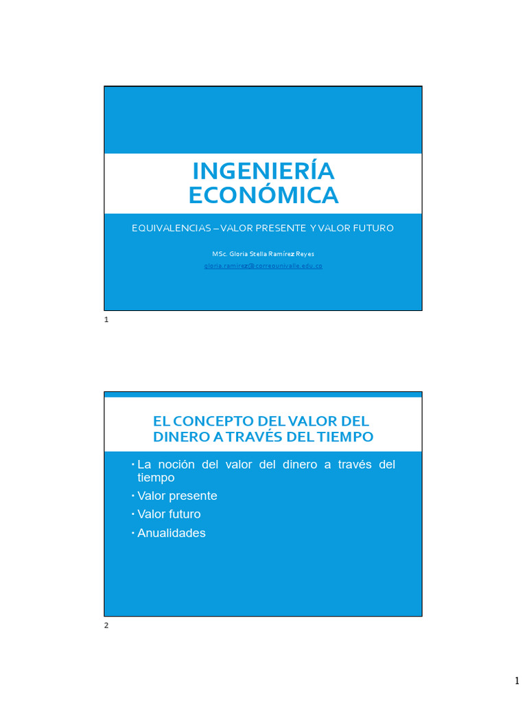 Valor Presente y Futuro en Finanzas | PDF | Interés | Dinero