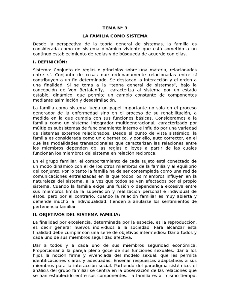 La Familia como Sistema Dinámico | PDF | Teoría de apego | Paternidad ...