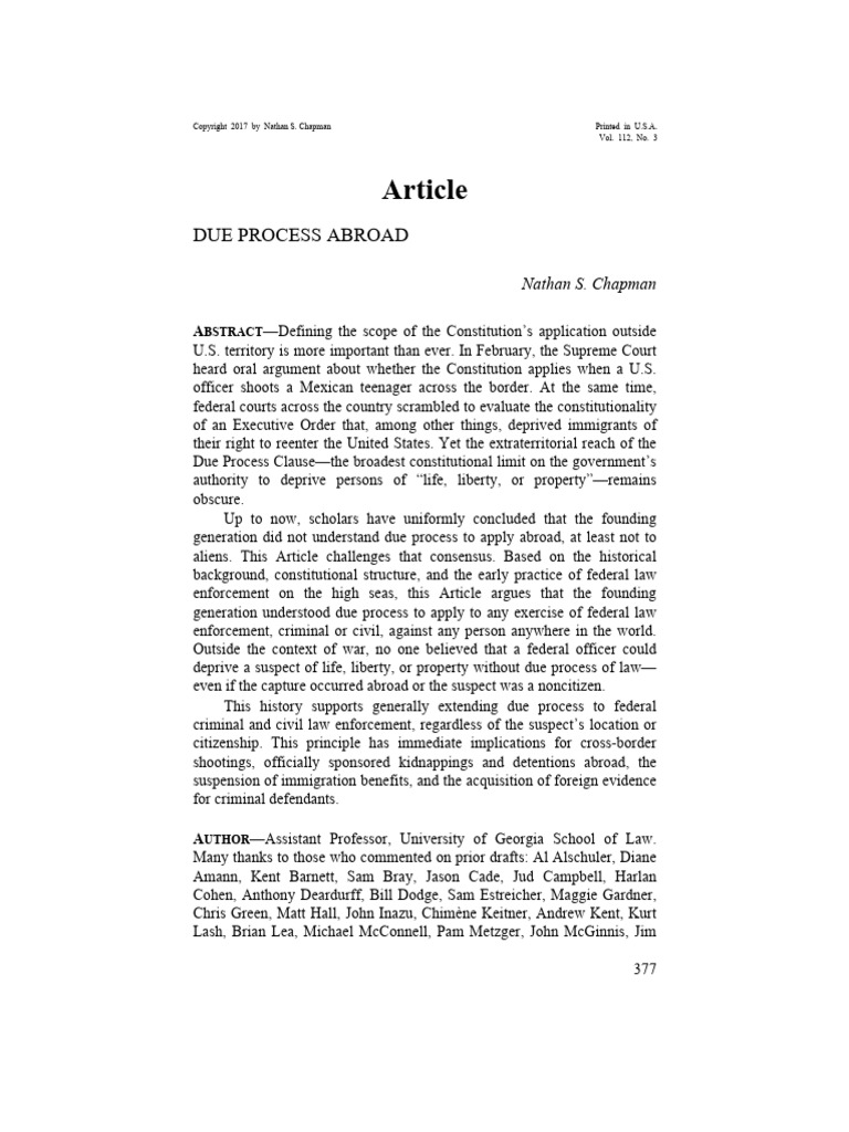 Due Process Abroad 1741704819 | PDF | Due Process | Prize (Law)