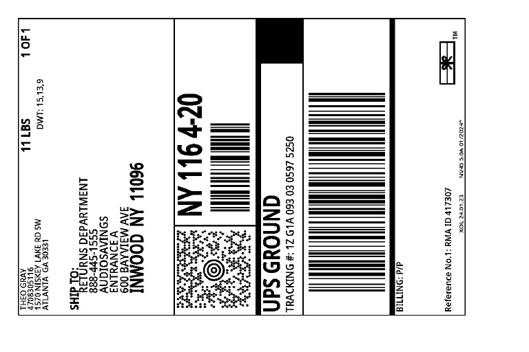 ReturnLabel RMA 417307 | PDF