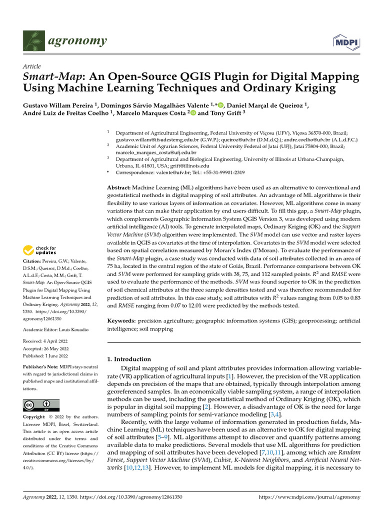 Smart-Map: QGIS Plugin for Soil Mapping | PDF | Cross Validation ...