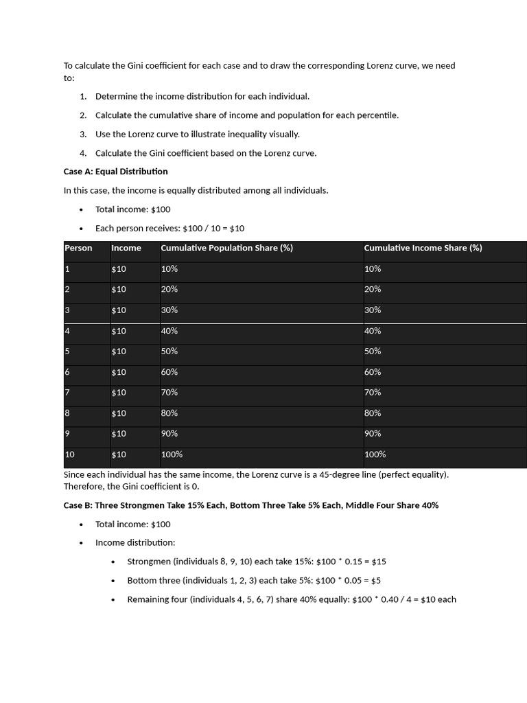 Gini Coefficient and Lorenz Curve Guide | PDF | Gini Coefficient ...