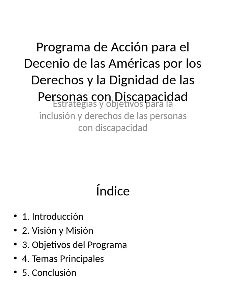 Inclusión y Derechos de Personas con Discapacidad | PDF | Invalidez ...