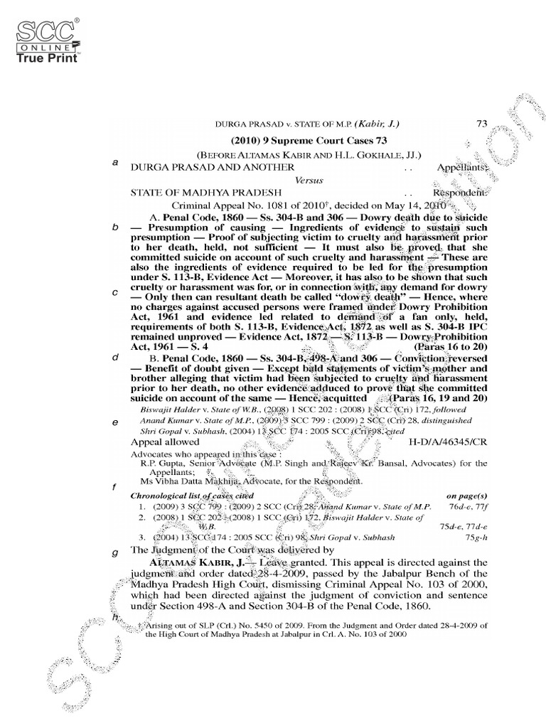 Modak Judgment Analysis: SCC 2008 | PDF | Supreme Court Of The United ...
