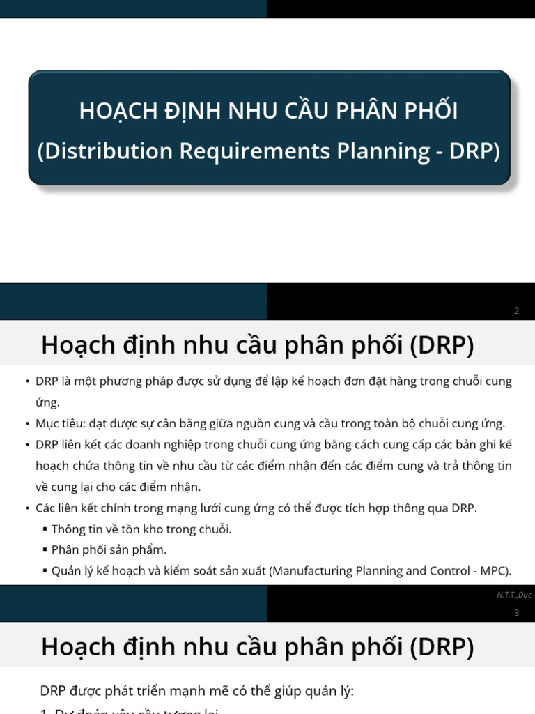 Hoạch Định Nhu Cầu Phân Phối: (Distribution Requirements Planning - DRP ...