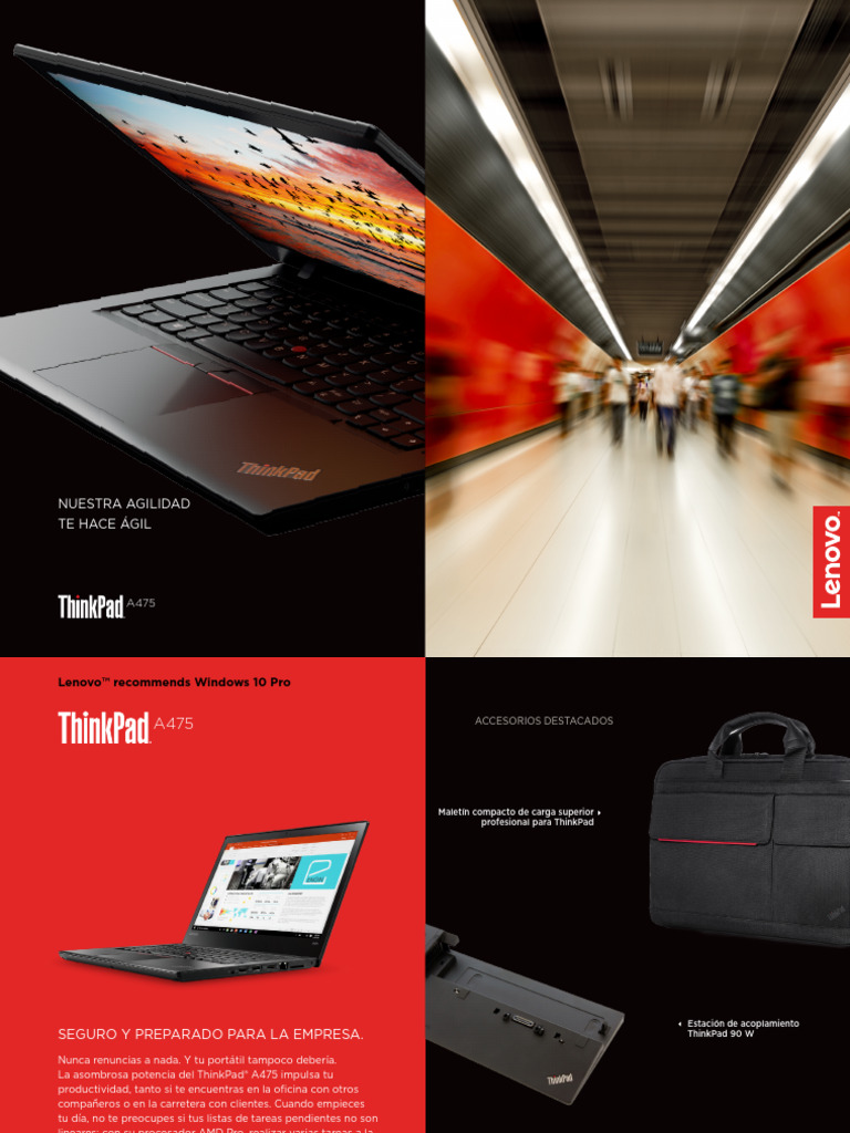 ThinkPad A475 Datasheet ES v2 | PDF | Lenovo | Unidad de estado sólido