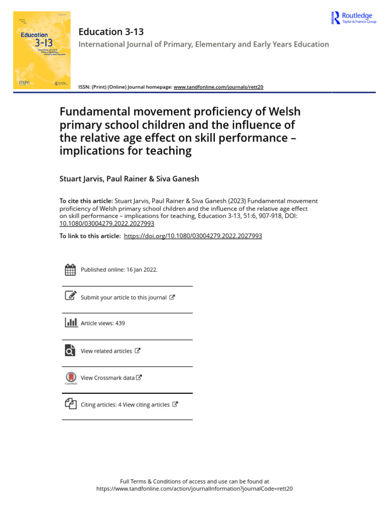 Fundamental Movement Proficiency of Welsh Primary - 241221 - 121353 ...
