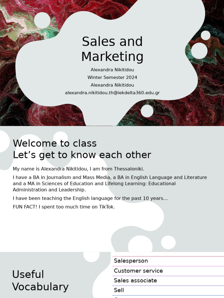 Sales and Marketing Lesson 1 | PDF | Sales | Customer