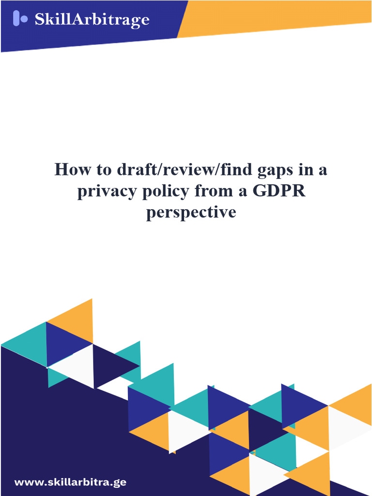 GDPR Privacy Policy Drafting Guide | PDF | Privacy | Justice