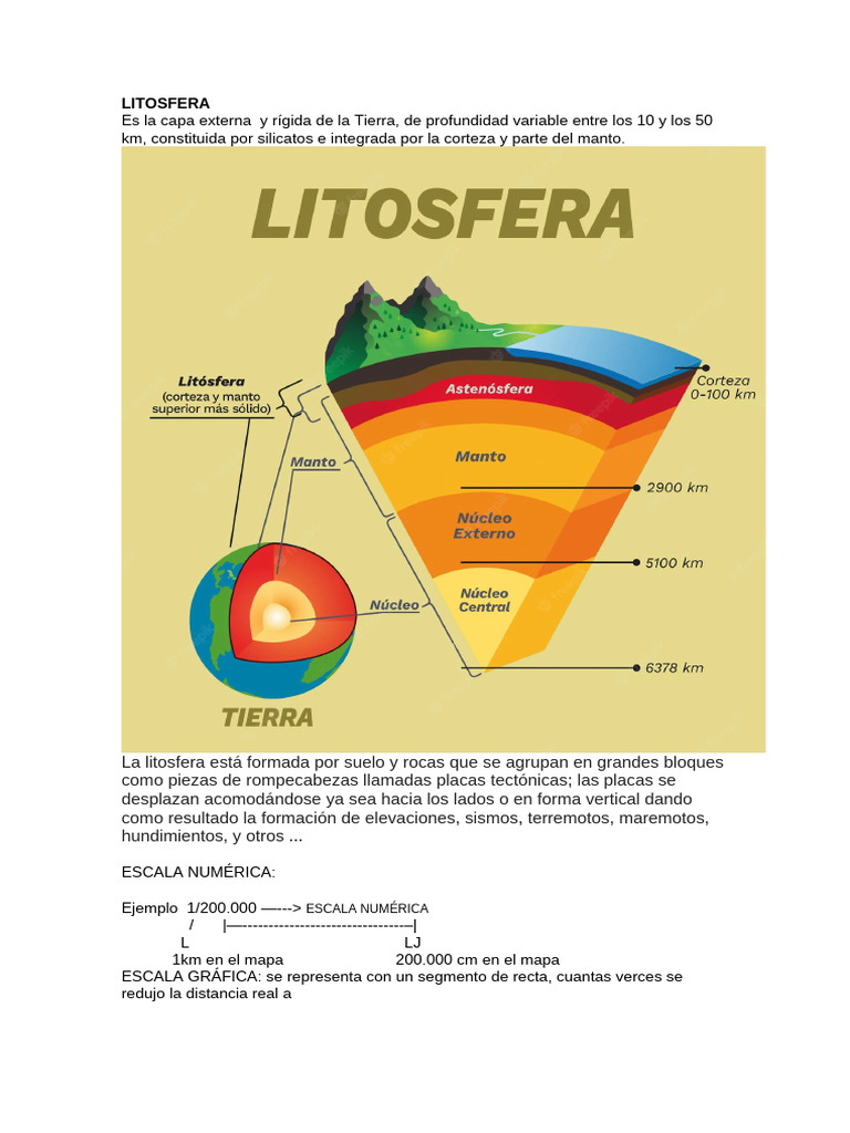 Estructura y dinámica de la litosfera | PDF | Tierra | Placas tectónicas