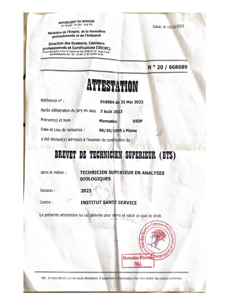 ATTESTATION | PDF