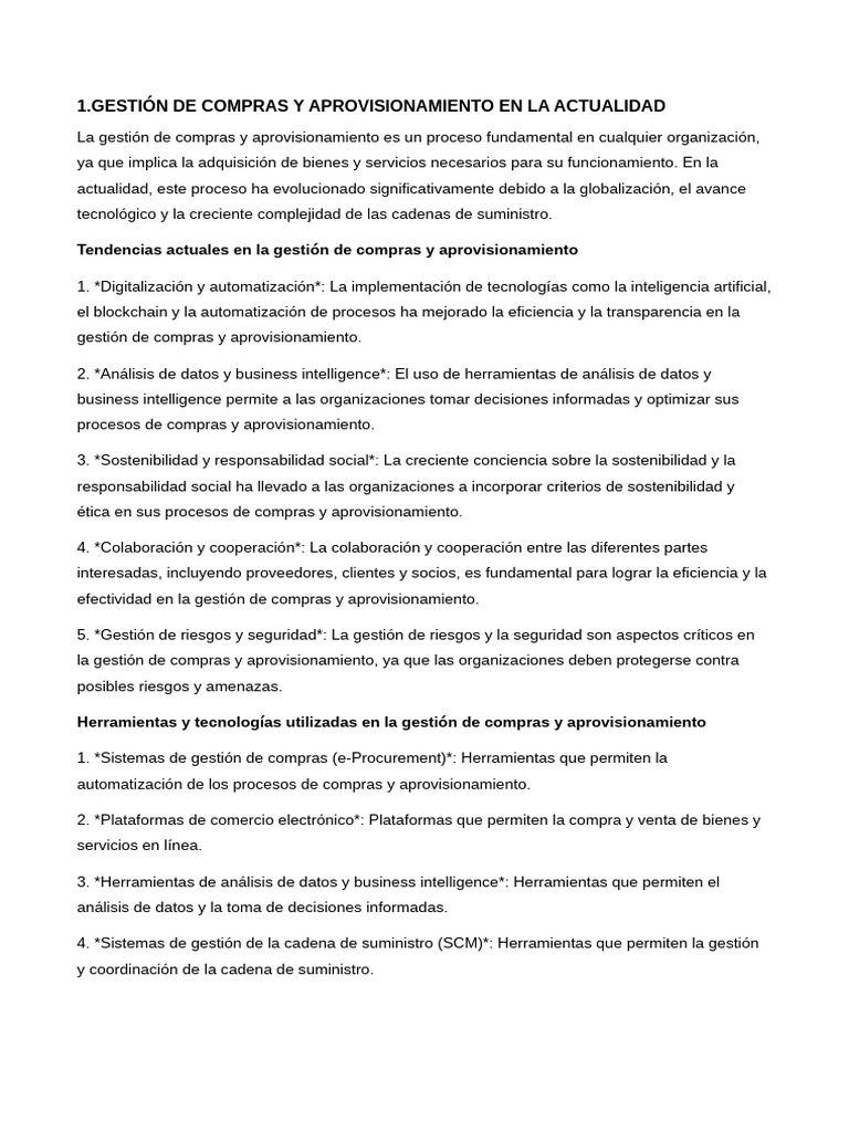 Tendencias en Gestión de Compras 2023 | PDF | Obtención | Calidad ...