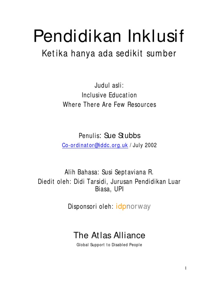 Pendidikan Inklusif | PDF | Karier & Perkembangan | Sains & Matematika