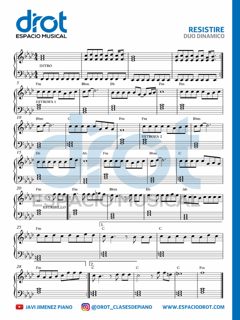DROT - Resistire - Partitura Completa | PDF