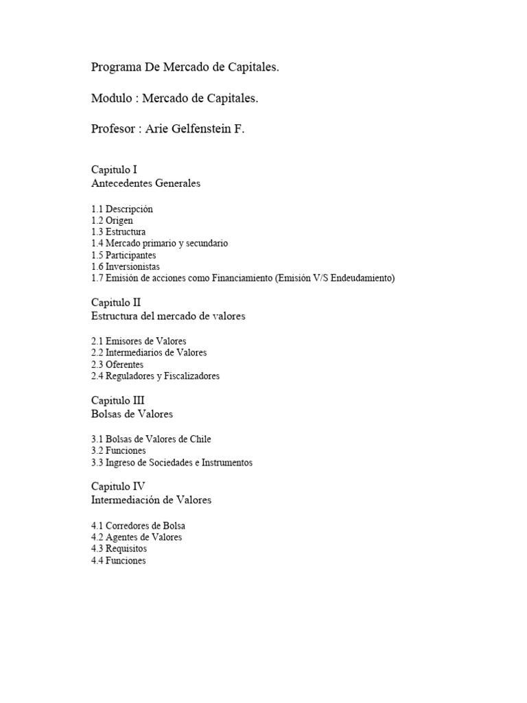 Guía Completa del Mercado de Capitales | PDF | Bolsa | Bolsa de Valores