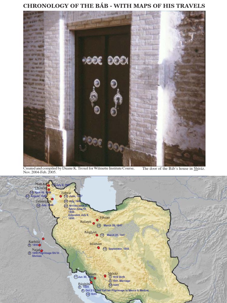 Chronology of the Báb's Life and Travels | PDF | Monotheistic Religions ...
