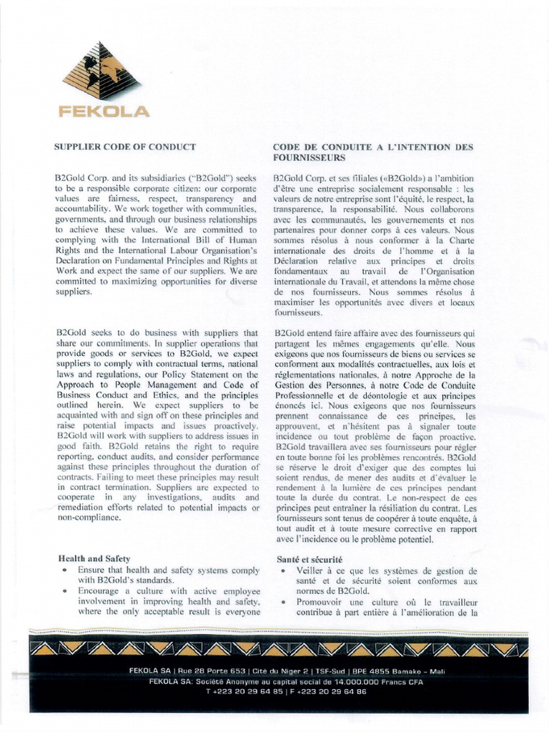 Code Conduite | PDF