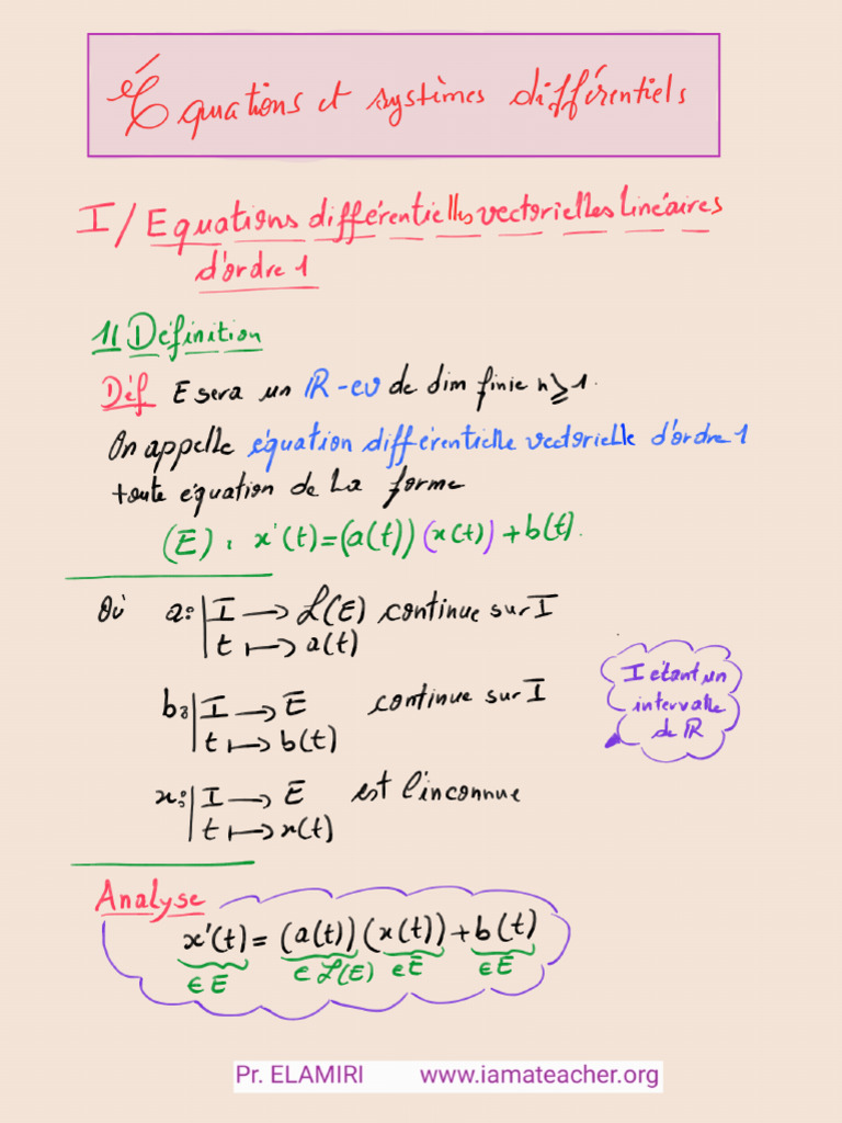 Cours Équa-Sys Diff | PDF