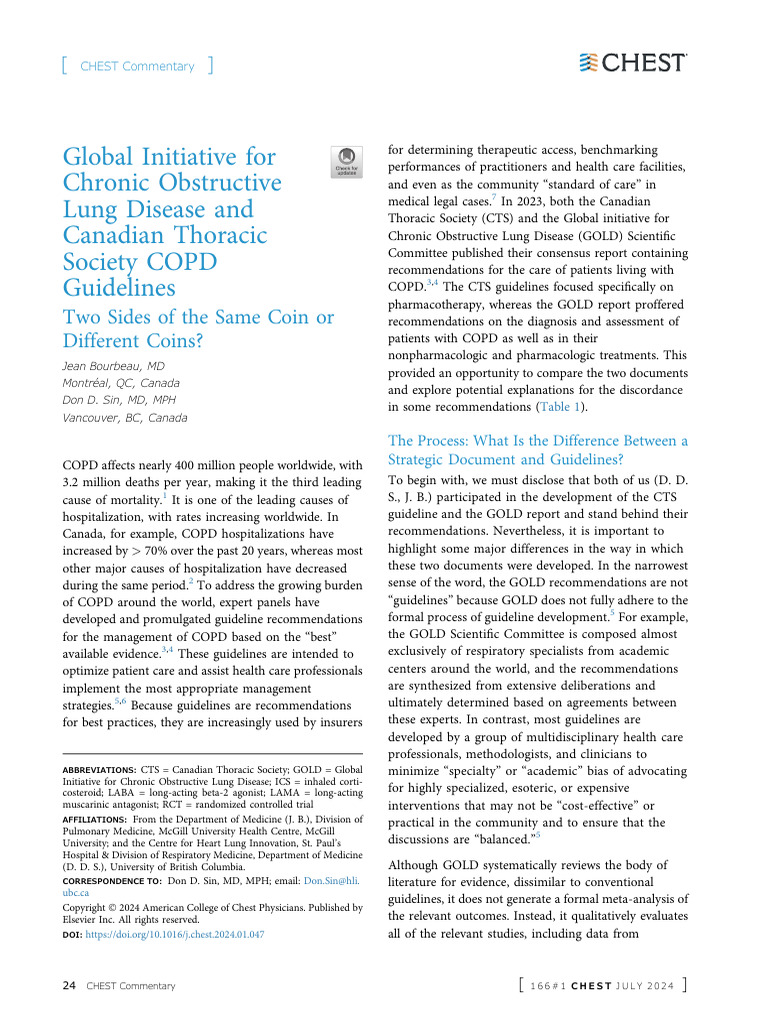 Global Initiative For Chronic Obstructive Lung Dis | PDF | Chronic ...