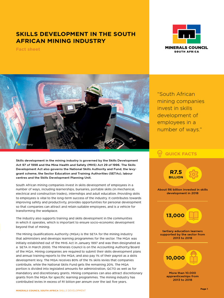 Skills Development in South African Mining | PDF | Mining | Adult Education