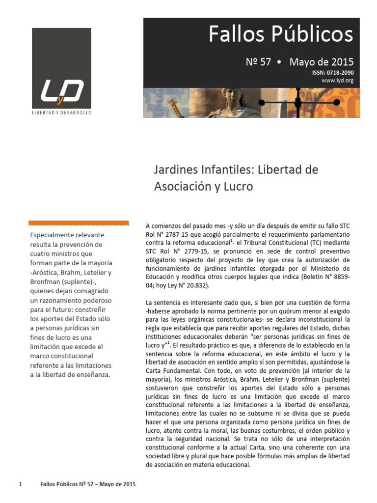 FP 57 Jardines Infantiles Libertad de Asociacion y Lucro Mayo2015 | PDF ...
