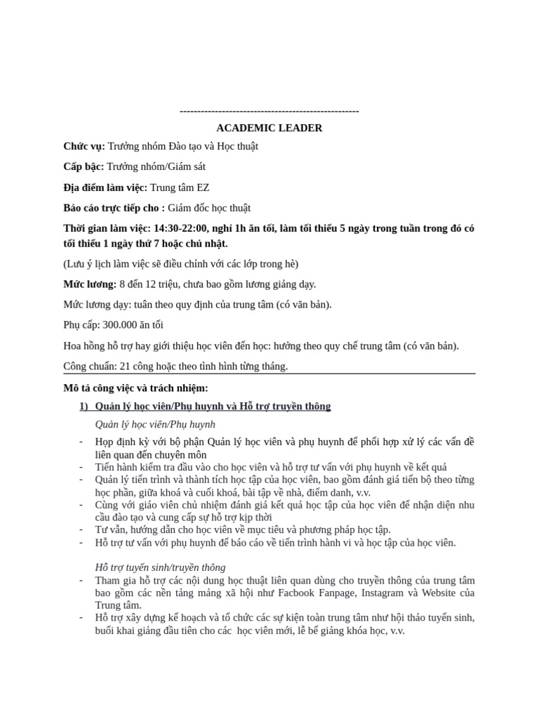 EZ-Academic Management JD Academic Leader | PDF
