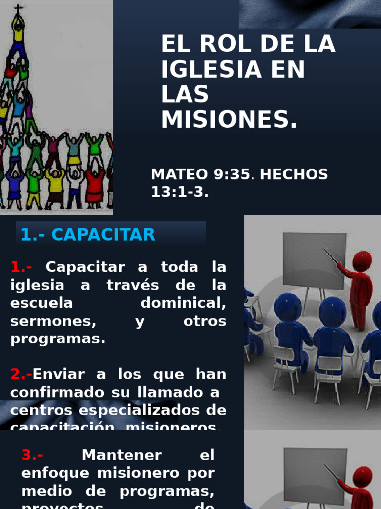 El rol de la iglesia en las missiones. | PDF | Misionero | Adn