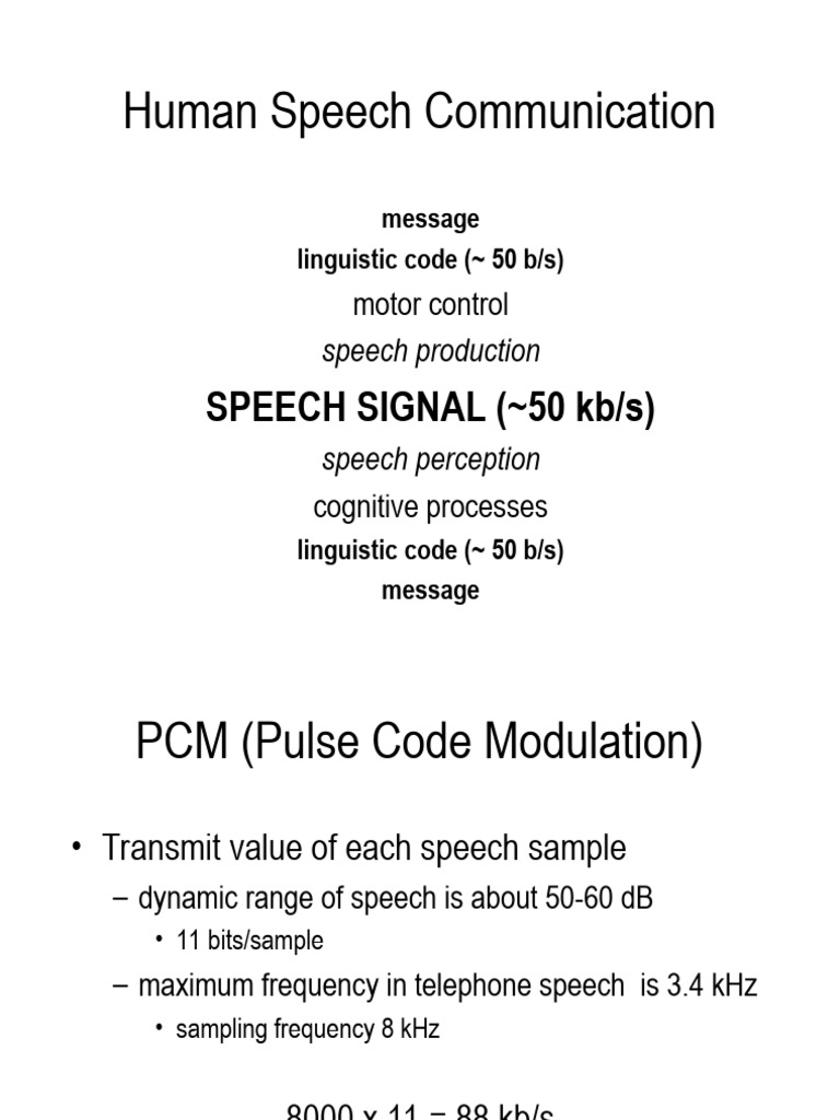 Human Speech Communication | PDF | Sampling (Signal Processing ...
