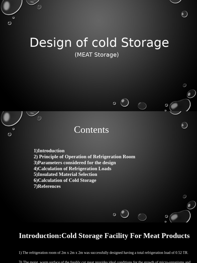 Meat Cold Storage Design Guide | PDF | Refrigeration | Air Conditioning
