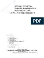 Proposal Kegiatan Sma Futuhiyyah TAHUN AJARAN 2009/2010: Maulid Nabi Muhammad Saw