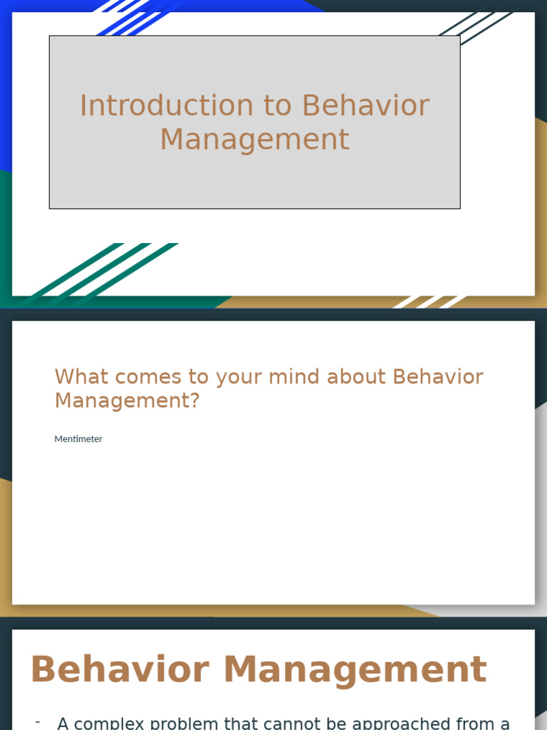 Behavior Management in Education Basics | PDF | Individualized ...