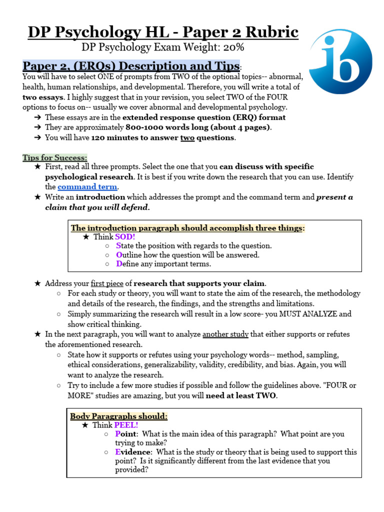 Paper 2 Rubric | PDF | Critical Thinking | Thought
