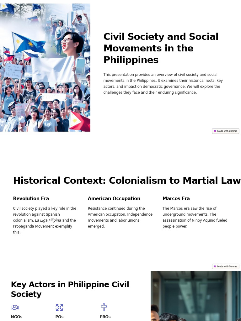 Civil Society and Social Movements in the Philippines | PDF ...
