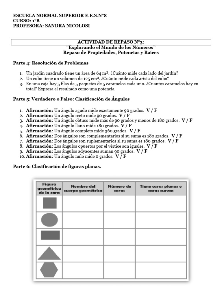 Actividad de Repaso N°3 | PDF