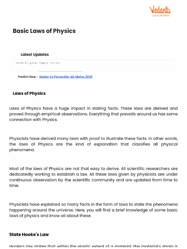 Basic Laws of Physics | PDF