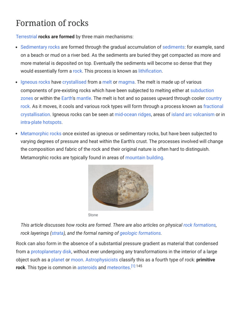 How Rocks Are Formed: Types Explained | PDF | Rock (Geology) | Physical ...