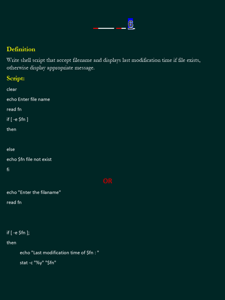 Shell Script for File Modification Time | PDF