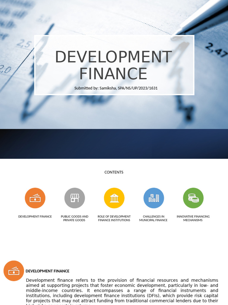 Development Finance in Urban Growth | PDF | Infrastructure | Goods