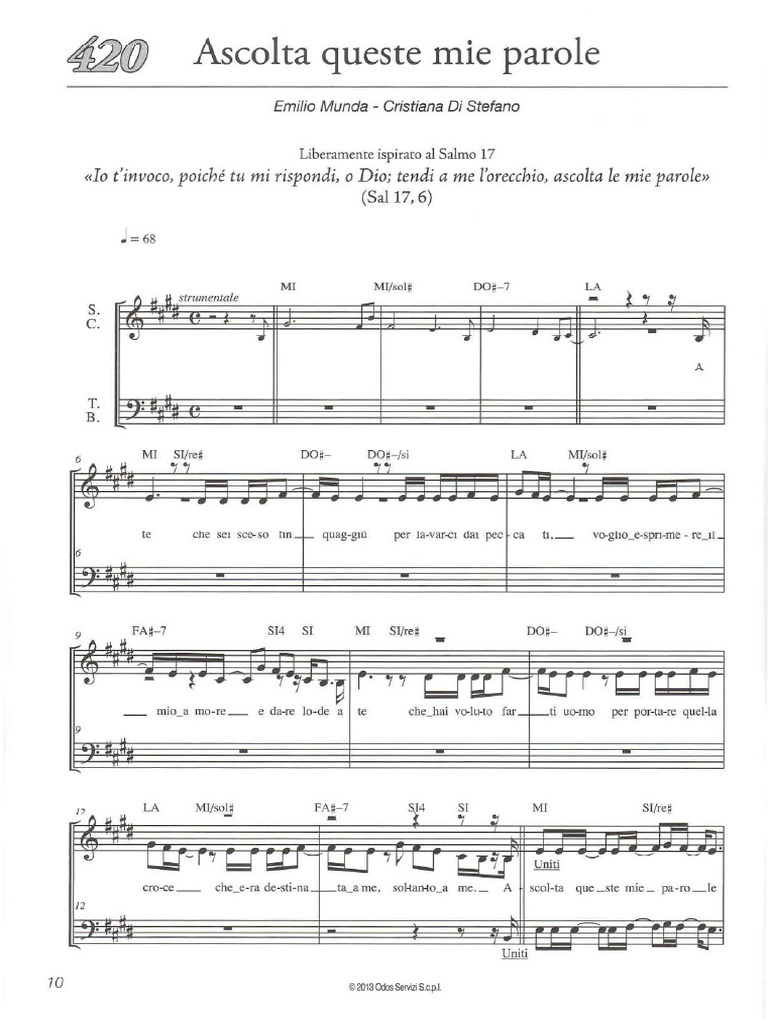 Ascolta Queste Mie Parole | PDF