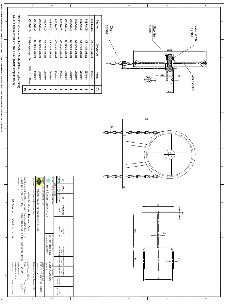 Chain Wheel - CW500-L2.5-L1 - R1 | PDF