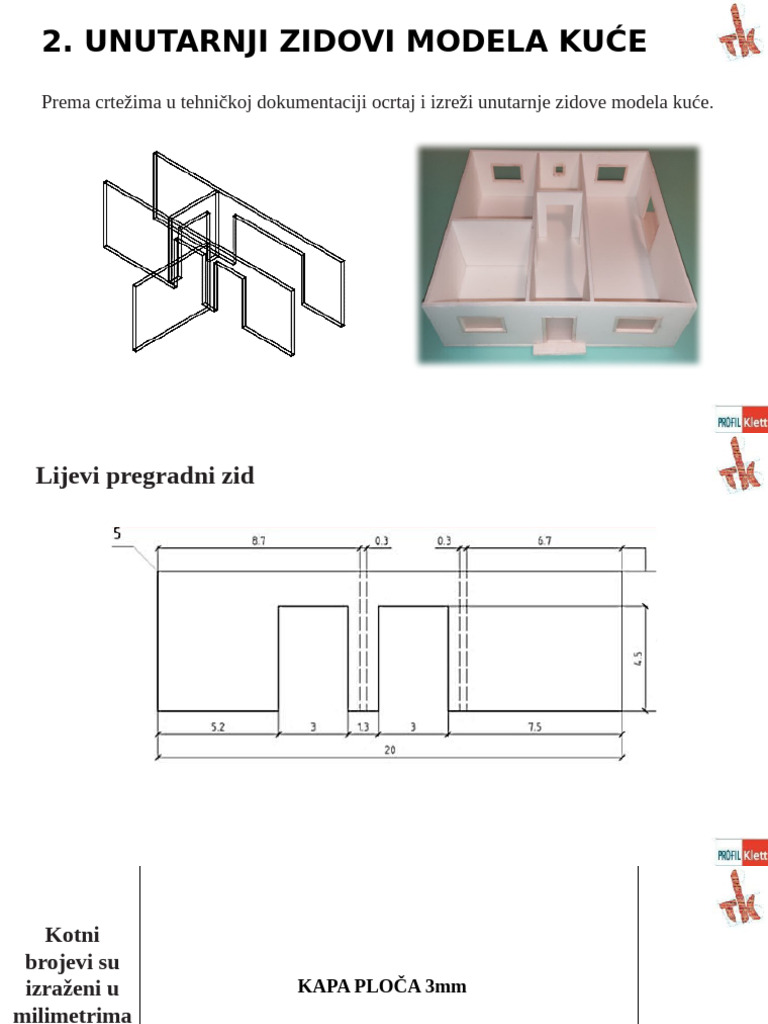 2. Unutarnji zidovi modela kuće | PDF