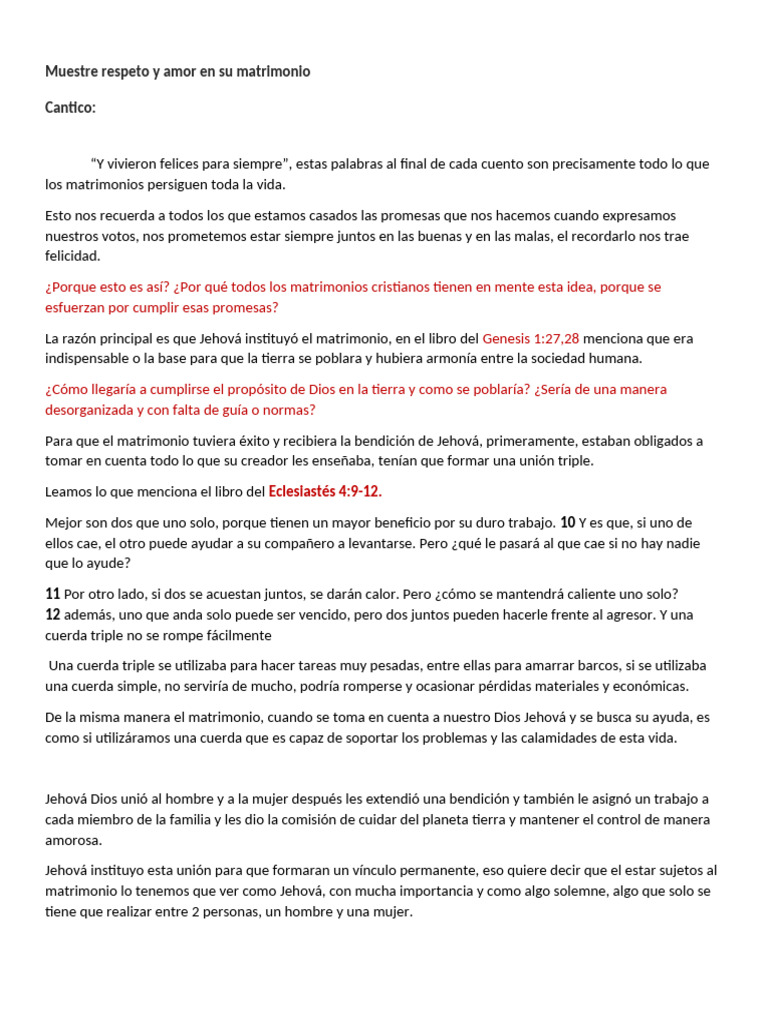 Amor y respeto en el matrimonio cristiano | PDF | Amor | Matrimonio