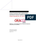 Oracle Financials-Operational Analysis Questionnaire - 1.0