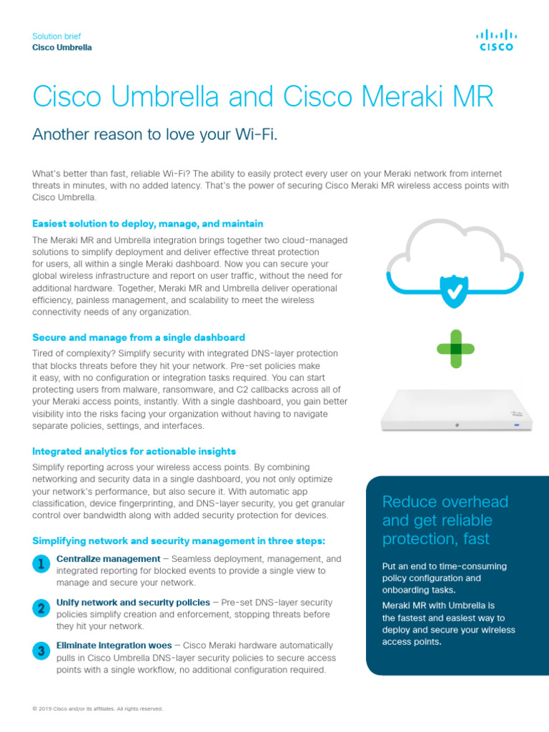 Cisco Meraki MR & Umbrella Integration Guide | PDF | Domain Name System ...