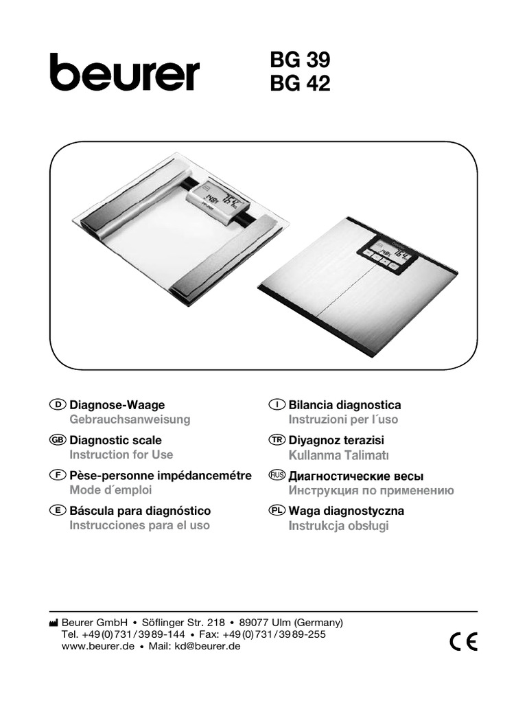 Vesy Beurer BG 39 BG 42 | PDF