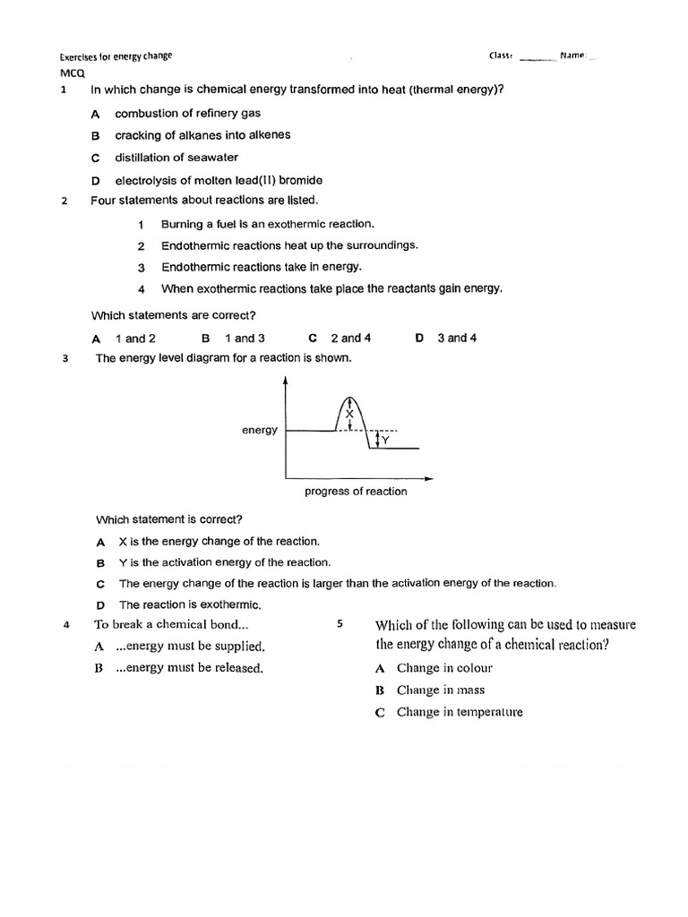 Exercisesforenergychange 1743160113212 | PDF